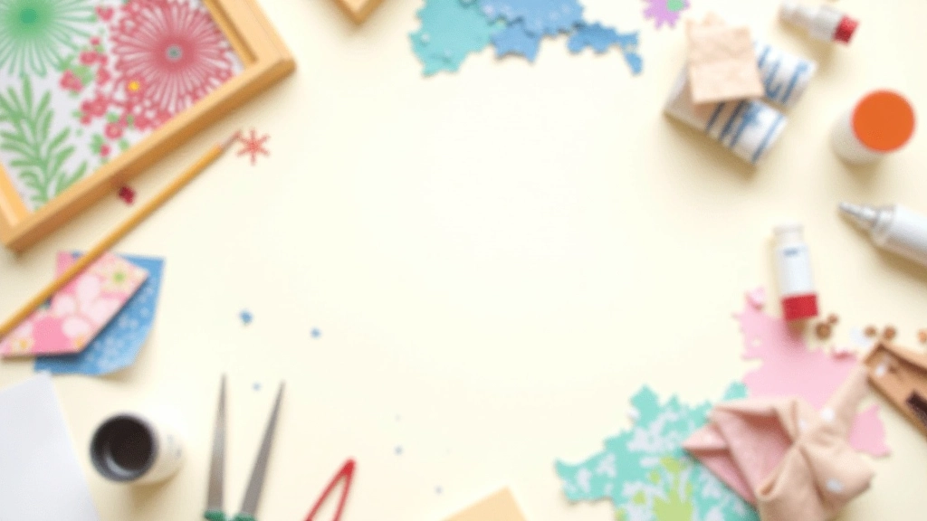 Colorful magazine cutouts and papers arranged on work surface for collage creation